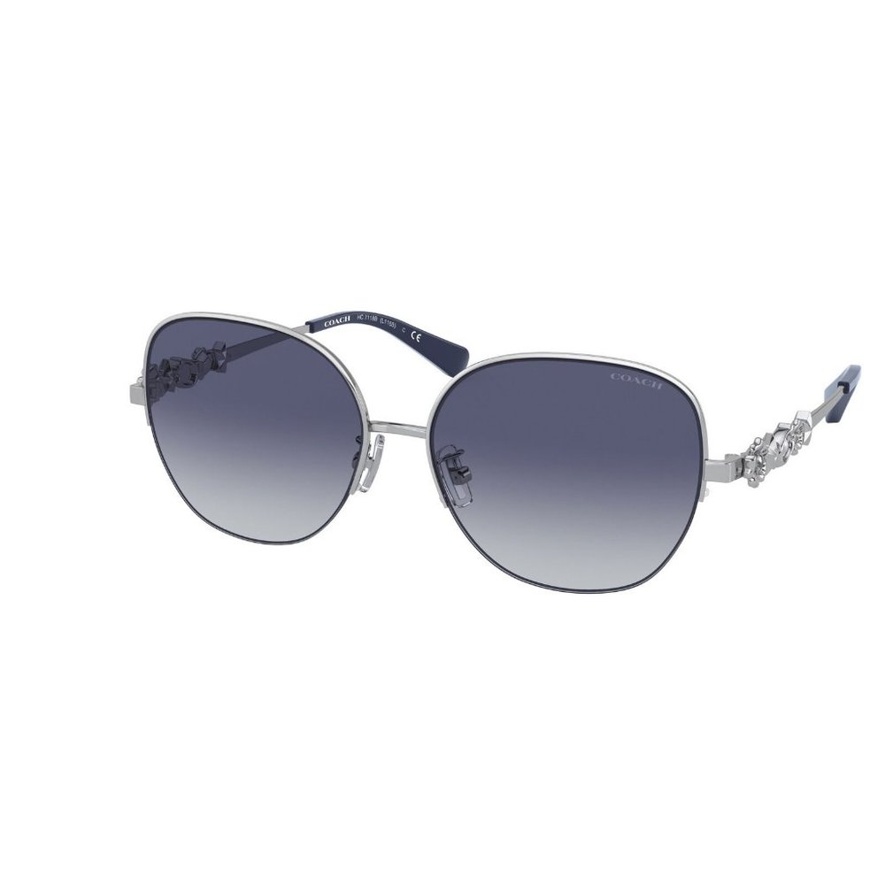 Coach Light Gold Frame Dark Grey Gradient Lens Sunglasses - Picture 1 of 3